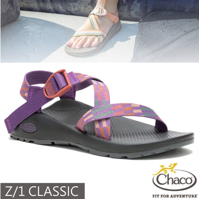 【Chaco】女 Z/1 CLASSIC 越野運動涼鞋(標準款)/戶外拖鞋.海灘鞋/CH-ZCW01-HK01 粉紫魅力✿30E010